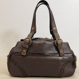 Bottega Veneta Intrecciato hand bag. Surface rubs but no tears, holes, or snags.